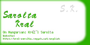 sarolta kral business card